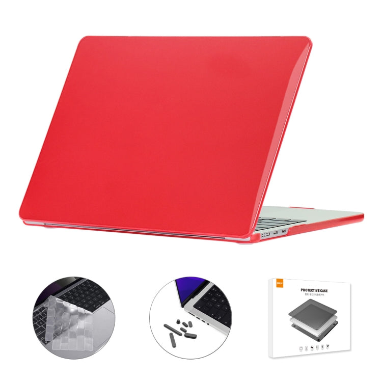 For MacBook Air 15.3 A2941 ENKAY US Version 3 in 1 Crystal Protective Case with TPU Keyboard Film & Anti-dust Plugs(Red) - MacBook Air Cases by ENKAY | Online Shopping South Africa | PMC Jewellery