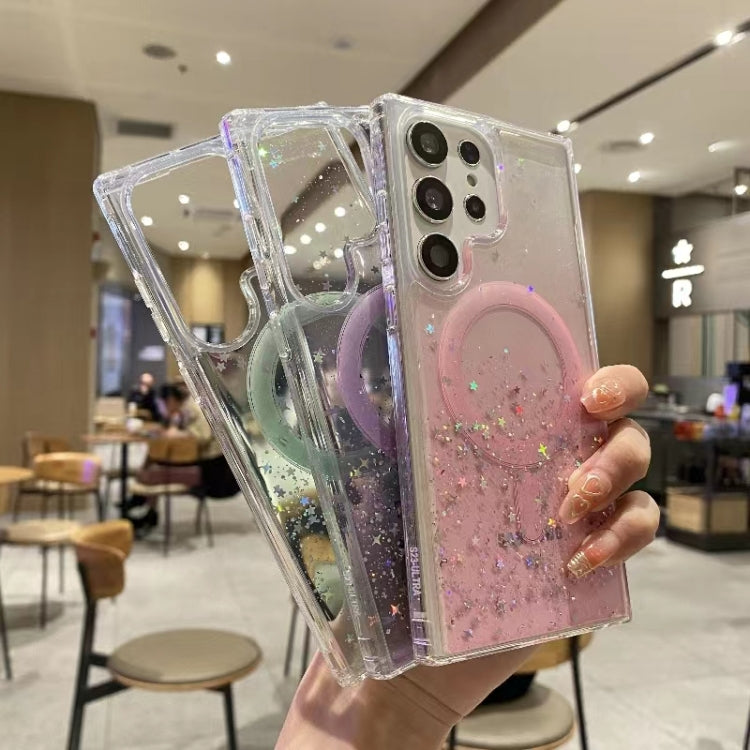 For Samsung Galaxy S23 5G Magsafe Glitter TPU Phone Protective Case(Pink) - Galaxy S23 5G Cases by PMC TechLife | Online Shopping South Africa | PMC TechLife