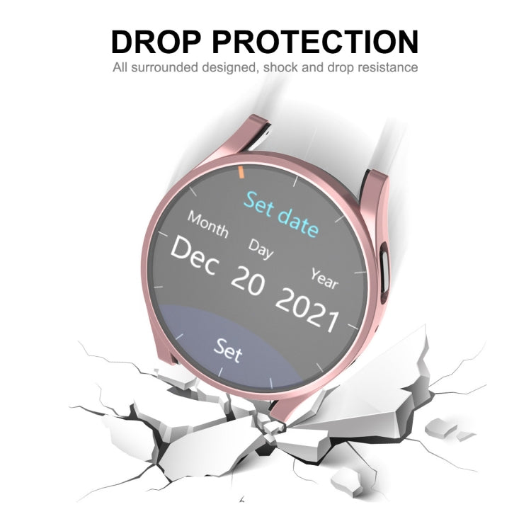 For Samsung Galaxy Watch6 40mm ENKAY Hat-Prince Full Coverage Electroplated Soft TPU Case with Screen Protection(Silver) - Watch Cases by ENKAY | Online Shopping South Africa | PMC TechLife