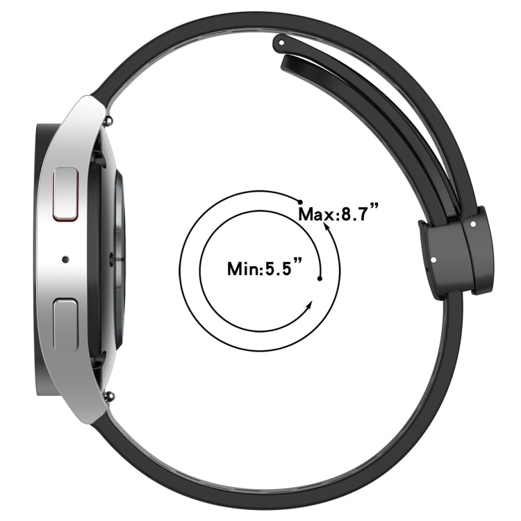 For Samsung  Galaxy Watch 4 Classic 46mm 20mm Folding Magnetic Clasp Silicone Watch Band(Light Grey) - free shipping - PMC TechLife - Order now!