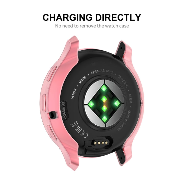 Compatible with Garmin Venu 3 ENKAY Hat-Prince Full Coverage Electroplated TPU Watch Case with Screen Protection(Pink) - free shipping - PMC TechLife - Order now!