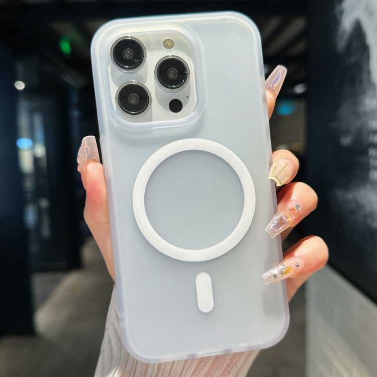 For iPhone 15 Pro Max Transparent TPU Hybrid PC Magsafe Phone Case(White) - free shipping - PMC TechLife - Order now!