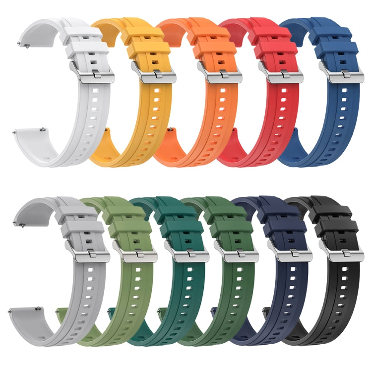 For Huawei Watch 4 Tire Pattern Silver Buckle Silicone Watch Band(Hu Yang Green) - free shipping - PMC TechLife - Order now!
