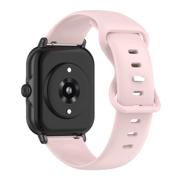 For Amazfit Active L Butterfly 8-shaped Buckle Silicone Watch Band(Rose Pink) - Watch Bands by PMC TechLife | Online Shopping South Africa | PMC TechLife