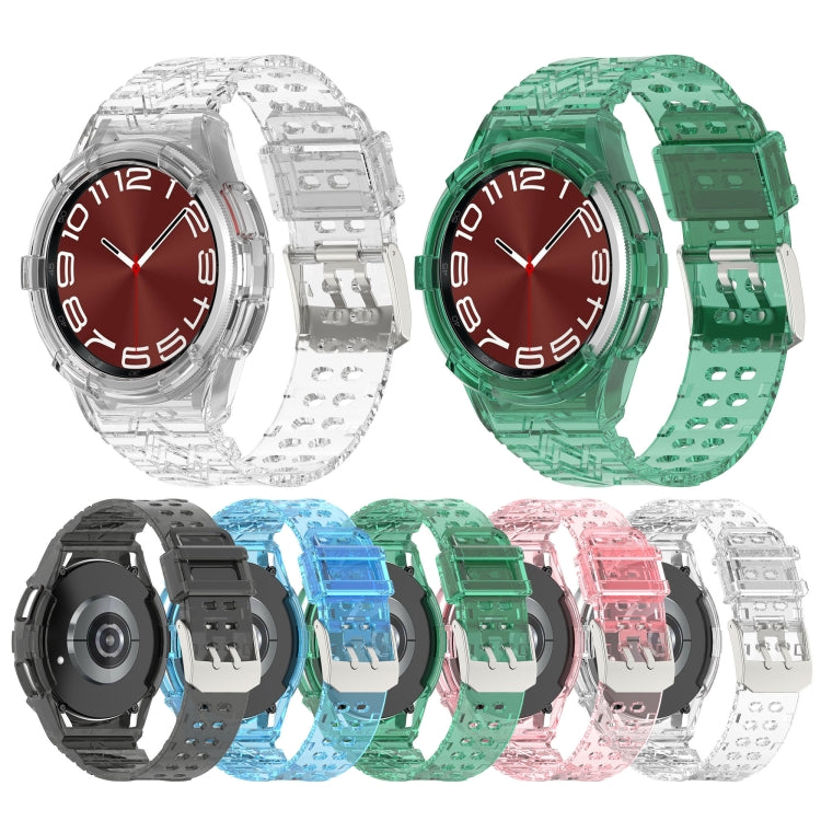 For Samsung Galaxy Watch6 Classic 47mm  R960 Glacier TPU Integrated Watch Band(Transparent) - Watch Bands by PMC Jewellery | Online Shopping South Africa | PMC Jewellery