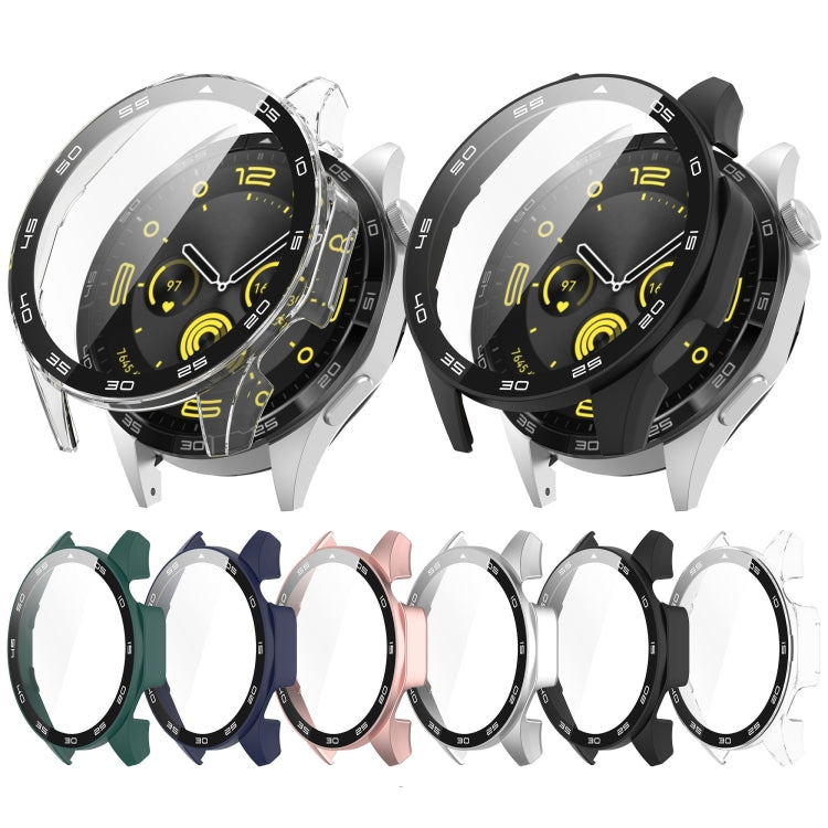 For Huawei Watch GT 4 46mm PC + Tempered Glass Integrated Watch Protective Case with Graduated Dial(Midnight Blue) - Watch Cases by PMC TechLife | Online Shopping South Africa | PMC TechLife