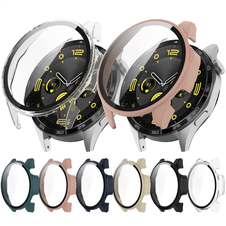 For Huawei Watch GT4 46mm PC+Tempered Glass Integrated Smart Watch Case(Transparent) - Watch Cases by PMC Jewellery | Online Shopping South Africa | PMC Jewellery