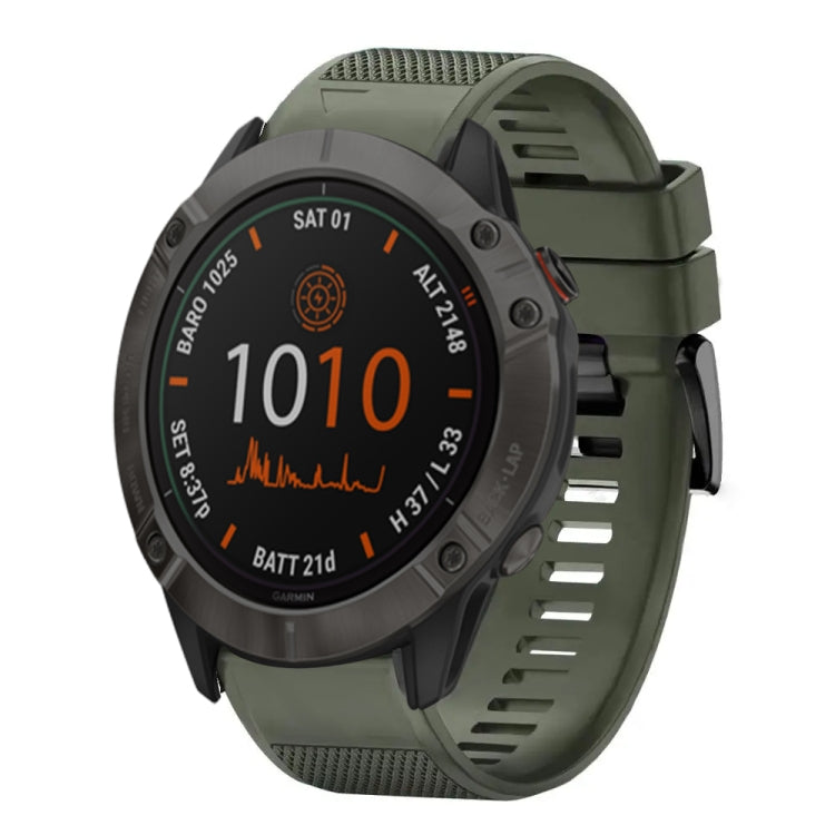 Compatible with Garmin Fenix 6X Pro 26mm Quick Release Silicone Watch Band(Army Green) - free shipping - PMC TechLife - Order now!