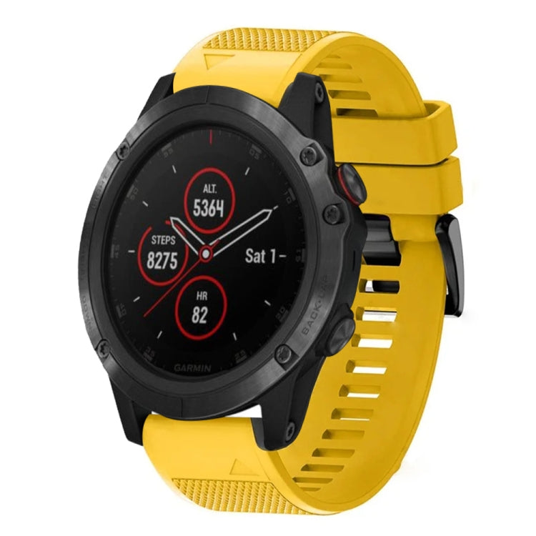 Compatible with Garmin Fenix 5X Plus 26mm Quick Release Silicone Watch Band(Yellow) - free shipping - PMC TechLife - Order now!