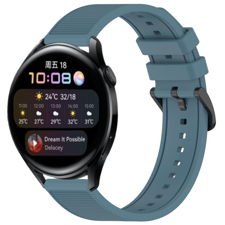 For Huawei Watch 3 22mm Textured Silicone Solid Color Watch Band(Rock Cyan) - Watch Bands by PMC TechLife | Online Shopping South Africa | PMC TechLife