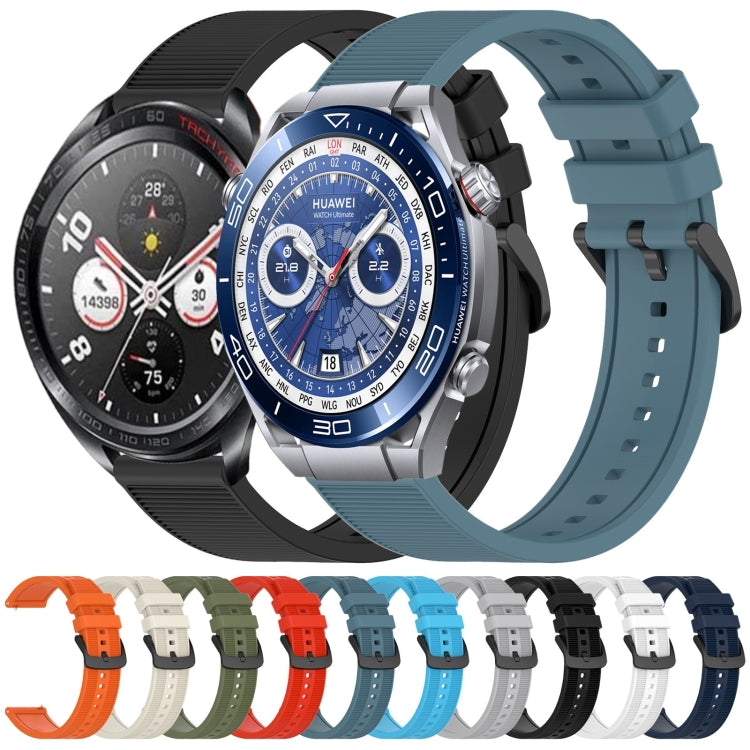 For Honor Watch GS 3 22mm Textured Silicone Solid Color Watch Band(Orange) - Watch Bands by PMC TechLife | Online Shopping South Africa | PMC TechLife