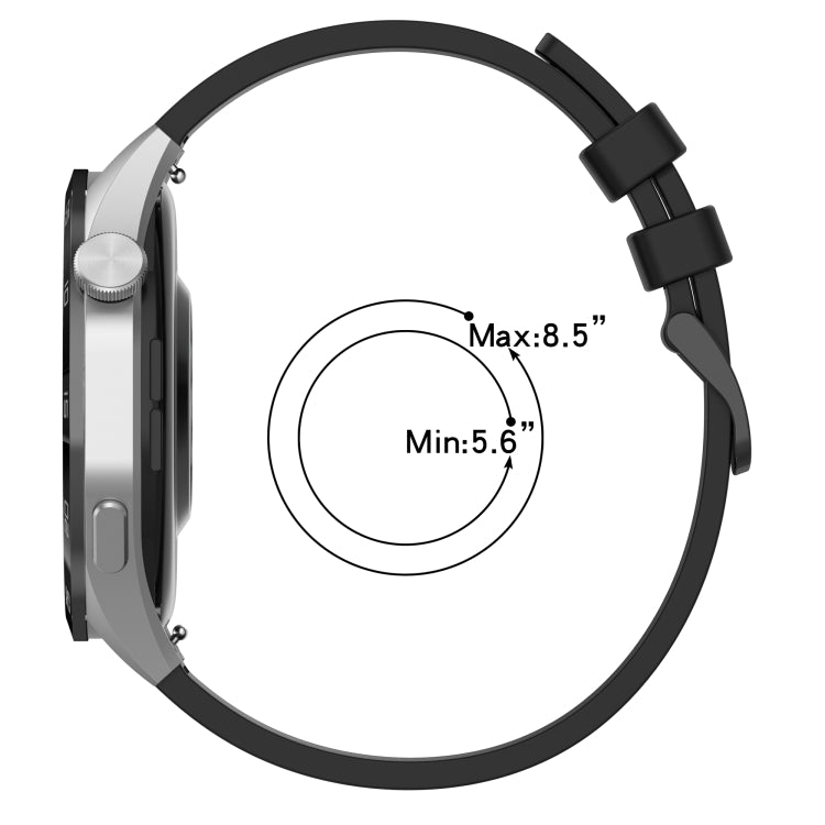 For Huawei Watch GT3 Pro 46mm 22mm Textured Silicone Solid Color Watch Band(Black) - Watch Bands by PMC TechLife | Online Shopping South Africa | PMC TechLife
