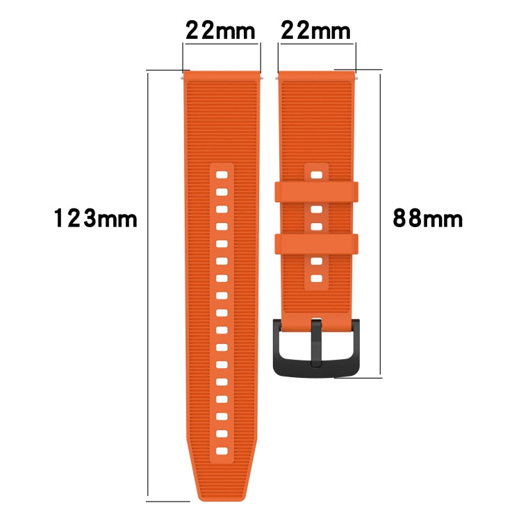 For Huawei Watch GT3 46mm 22mm Textured Silicone Solid Color Watch Band(Midnight Blue) - Watch Bands by PMC TechLife | Online Shopping South Africa | PMC TechLife