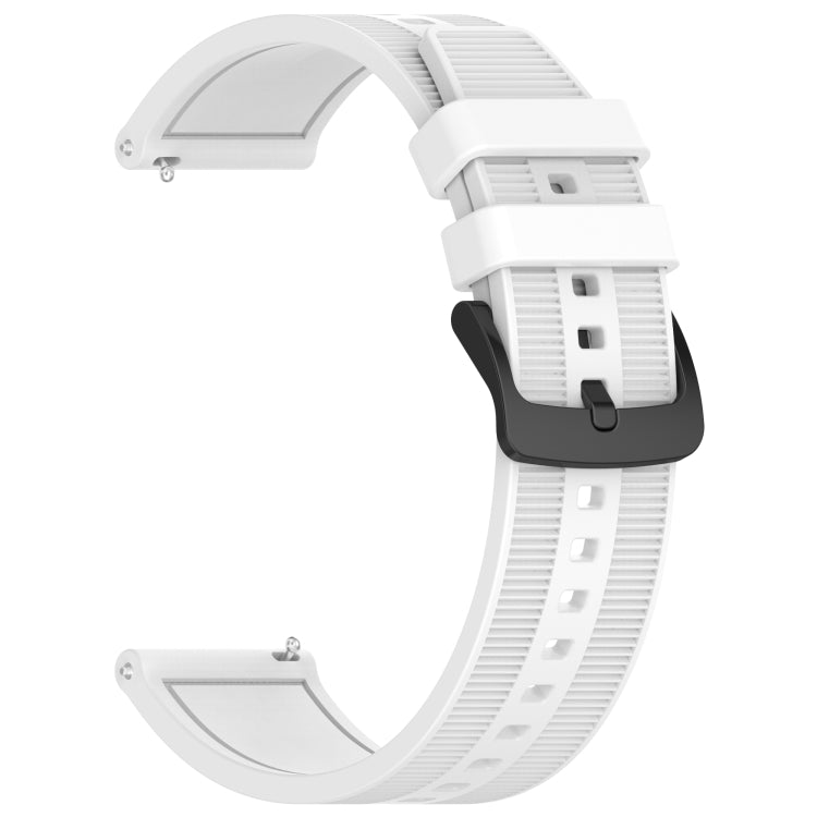 For Garmin Vivoactive 4 22mm Textured Silicone Solid Color Watch Band(White) - Watch Bands by PMC TechLife | Online Shopping South Africa | PMC TechLife