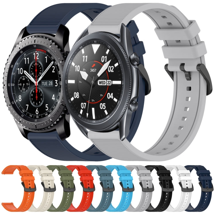 For Samsung Gear S3 Frontier 22mm Textured Silicone Solid Color Watch Band(Orange) - free shipping - PMC TechLife - Order now!