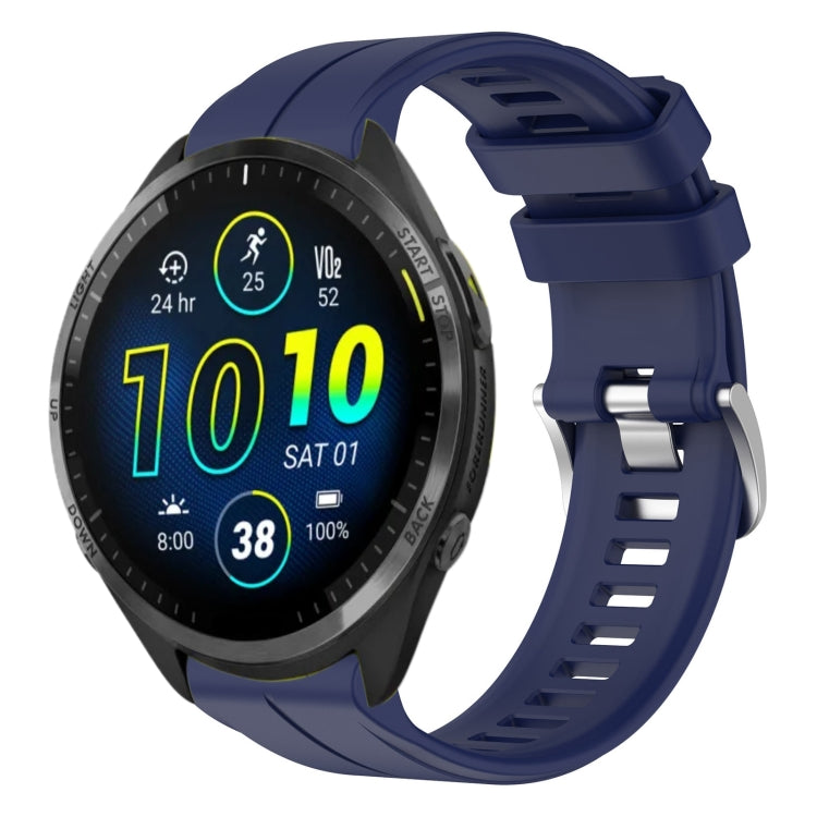 Compatible with Garmin Compatible witherunner 965 22mm Solid Color Silicone Watch Band(Midnight Blue) - free shipping - PMC TechLife - Order now!