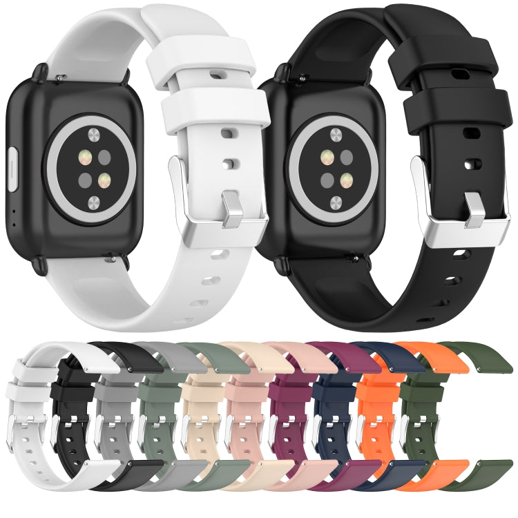 Compatible with Garmin Compatible witherunner 645 Music 20mm Smooth Solid Color Silicone Watch Band(Pink) - Watch Bands by PMC TechLife | Online Shopping South Africa | PMC TechLife | Buy Now Pay Later Mobicred