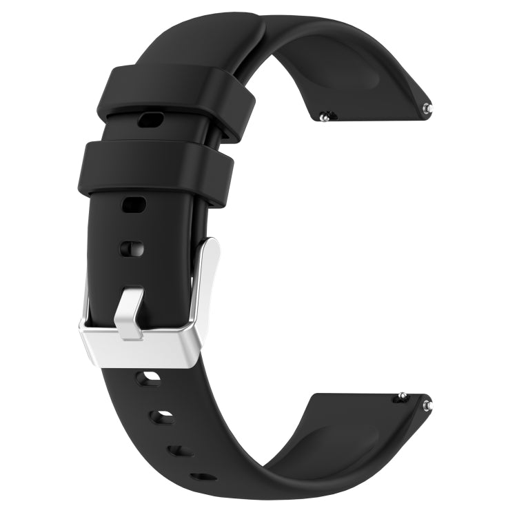 For Samsung  Galaxy Watch 4 Classic 46mm 20mm Smooth Solid Color Silicone Watch Band(Black) - free shipping - PMC TechLife - Order now!
