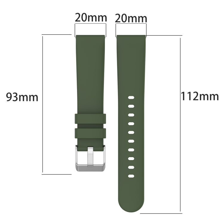 For Samsung  Galaxy Watch 4 Classic 42mm 20mm Smooth Solid Color Silicone Watch Band(Orange) - free shipping - PMC TechLife - Order now!