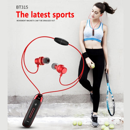 BT315 Sport Bluetooth Headset Wireless Stereo Earphone Bluetooth 4.1 Earpiece With Mic Sport Bass Magnetic Necklace Earpiece(Blue) - Sport Earphone by PMC Jewellery | Online Shopping South Africa | PMC Jewellery