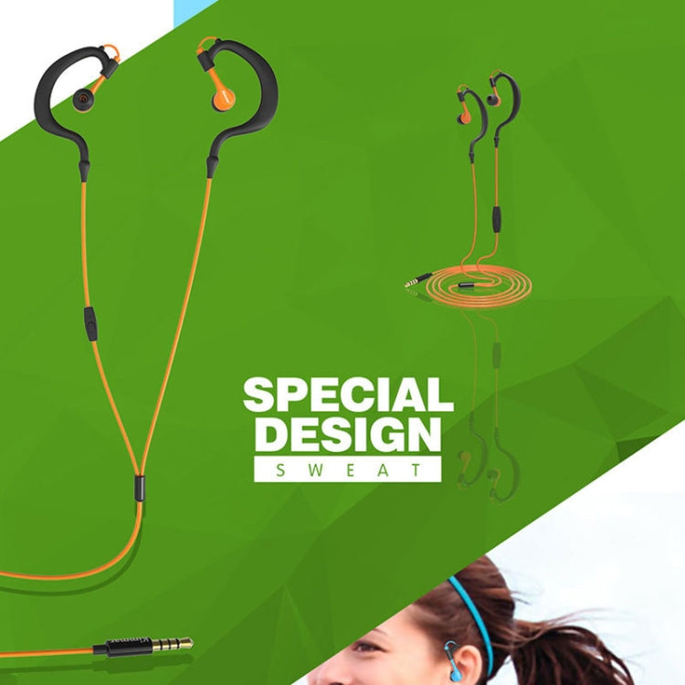 Kimmar R02 Sports Sweat Resistant Wired Earphone(Green) - Sport Earphone by PMC Jewellery | Online Shopping South Africa | PMC Jewellery