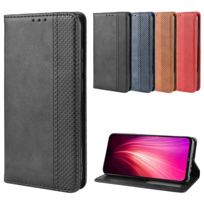 For Xiaomi Redmi Note 8 Magnetic Buckle Retro Crazy Horse Texture Horizontal Flip Leather Case  , with Holder & Card Slots & Photo Frame(Black) - Xiaomi Cases by PMC Jewellery | Online Shopping South Africa | PMC Jewellery