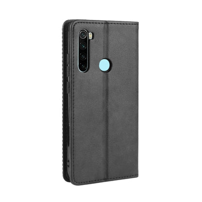 For Xiaomi Redmi Note 8 Magnetic Buckle Retro Crazy Horse Texture Horizontal Flip Leather Case  , with Holder & Card Slots & Photo Frame(Black) - Xiaomi Cases by PMC Jewellery | Online Shopping South Africa | PMC Jewellery