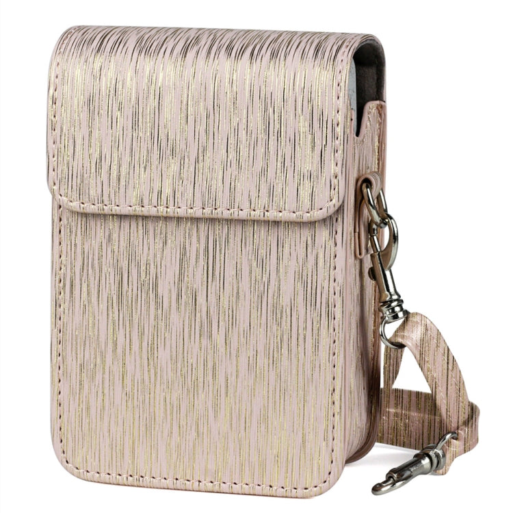 Richwell Brushed Camera Case PU Leather Case for Fujifilm Instax Mini Liplay Instant Camera(Gold) - Leather Bag by Richwell | Online Shopping South Africa | PMC TechLife | Buy Now Pay Later Mobicred