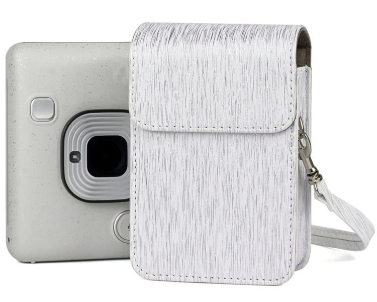 Richwell Brushed Camera Case PU Leather Case for Fujifilm Instax Mini Liplay Instant Camera(Gold) - Leather Bag by Richwell | Online Shopping South Africa | PMC TechLife | Buy Now Pay Later Mobicred