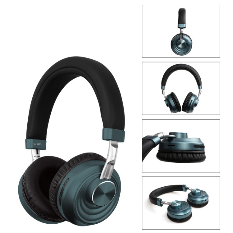 VJ083 Folding Wireless Headset Bluetooth Competitive Game Music Sports Plug Cartoon Wireless Headset(Green) - Headset & Headphone by PMC TechLife | Online Shopping South Africa | PMC TechLife