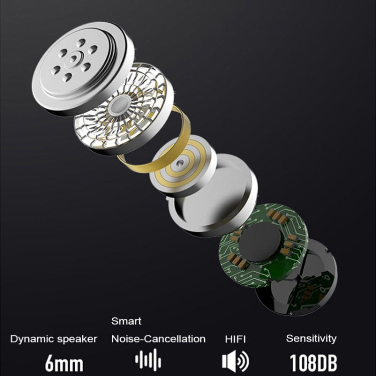 F900 Mini Earhook 180�� Freely Rotating Wireless Bluetooth 5.0 Earphone Car Handsfree Call Headphone(Black Gray) - Bluetooth Earphone by PMC TechLife | Online Shopping South Africa | PMC TechLife