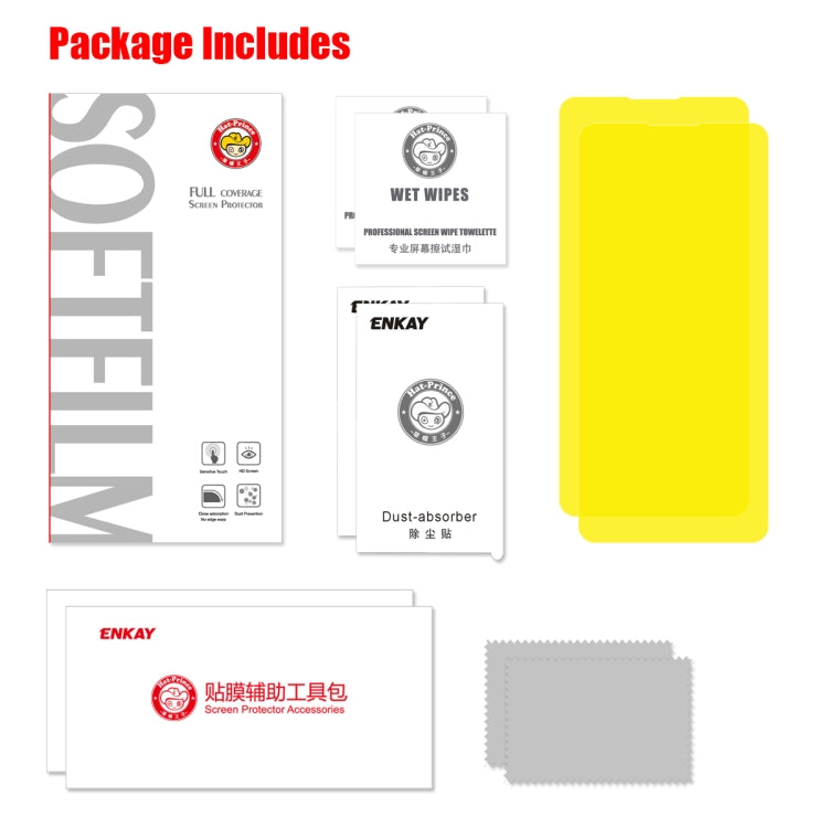 For OnePlus 8 2 PCS ENKAY Hat-Prince 0.1mm 3D Full Screen Protector Explosion-proof Hydrogel Film - Others by ENKAY | Online Shopping South Africa | PMC TechLife | Buy Now Pay Later Mobicred