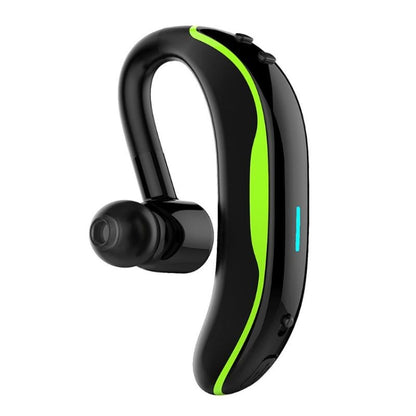 Car Handfree Wireless Ear-hook Bluetooth Earphone with Microphone(Black Green) - Bluetooth Earphone by PMC Jewellery | Online Shopping South Africa | PMC Jewellery