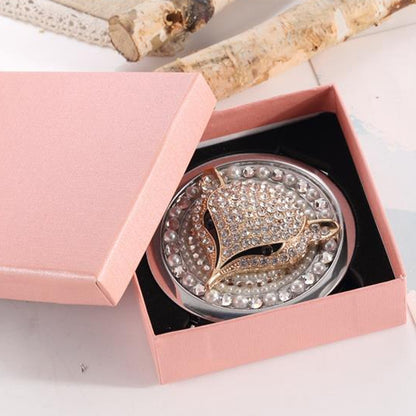 Personalized DIY Rhinestone Portable Makeup Mirror Double Mirror - Mirror by PMC Jewellery | Online Shopping South Africa | PMC Jewellery