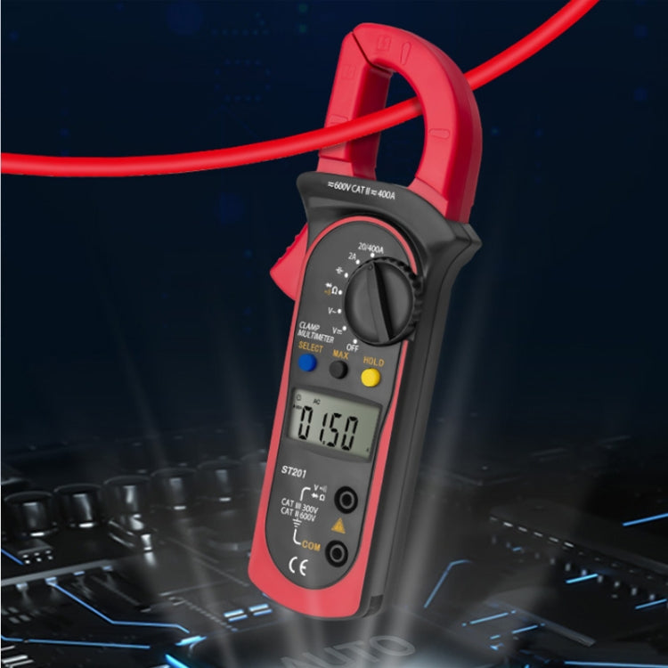 ANENG ST201 AC And DC Digital Clamp Multimeter Voltage And Current Measuring Instrument Tester(Red) - free shipping - PMC TechLife - Order now!