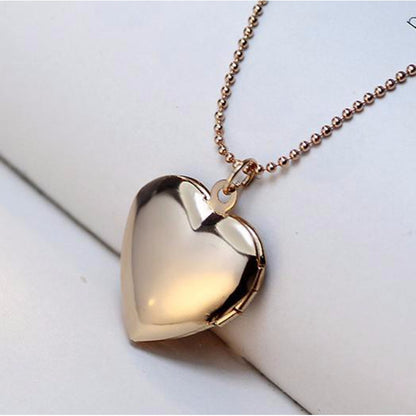 DIY Heart-shaped Photo Frame Memory Locket Pendant Necklace Jewelry(silver) - Necklaces & Pendants by PMC Jewellery | Online Shopping South Africa | PMC Jewellery