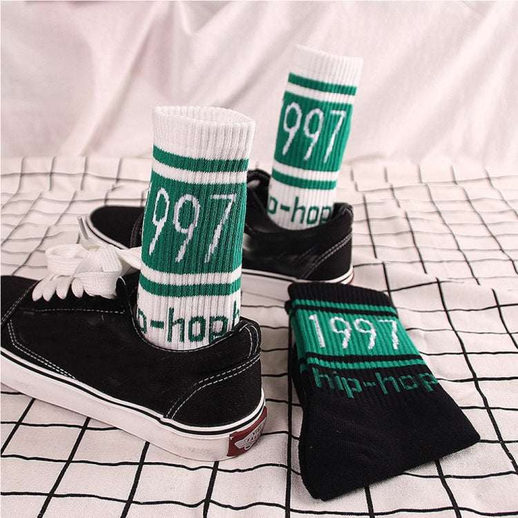 3 Pairs Street Beat Retro Hip Hop Simple Tube Socks Sports Skateboard Socks, Size:One Size(Black) - Tube Socks by PMC Jewellery | Online Shopping South Africa | PMC Jewellery