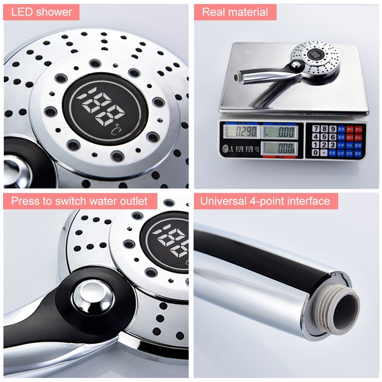 Handheld Digital Display Bathroom Temperature Control Shower Head - Shower Head by PMC TechLife | Online Shopping South Africa | PMC TechLife | Buy Now Pay Later Mobicred