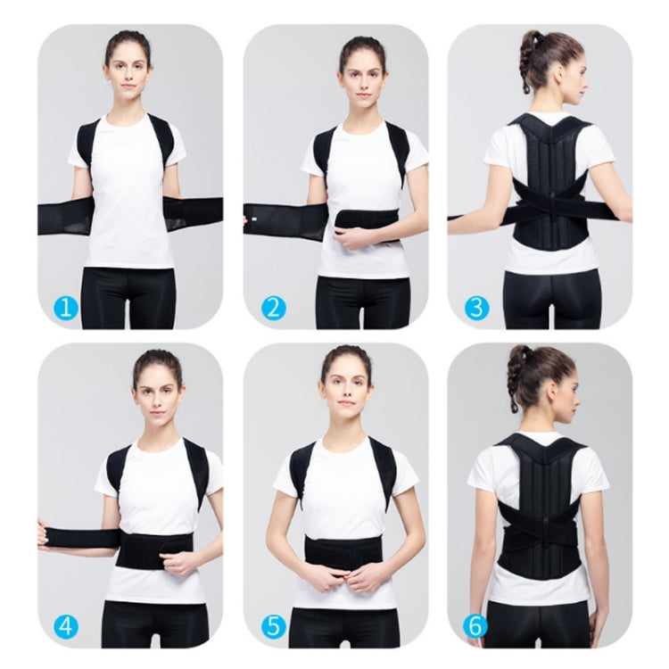 Kyphosis Correction Belt Spine Back Fixation Belt Correction Clothing, Size:M(Black) - Corrector by PMC Jewellery | Online Shopping South Africa | PMC Jewellery