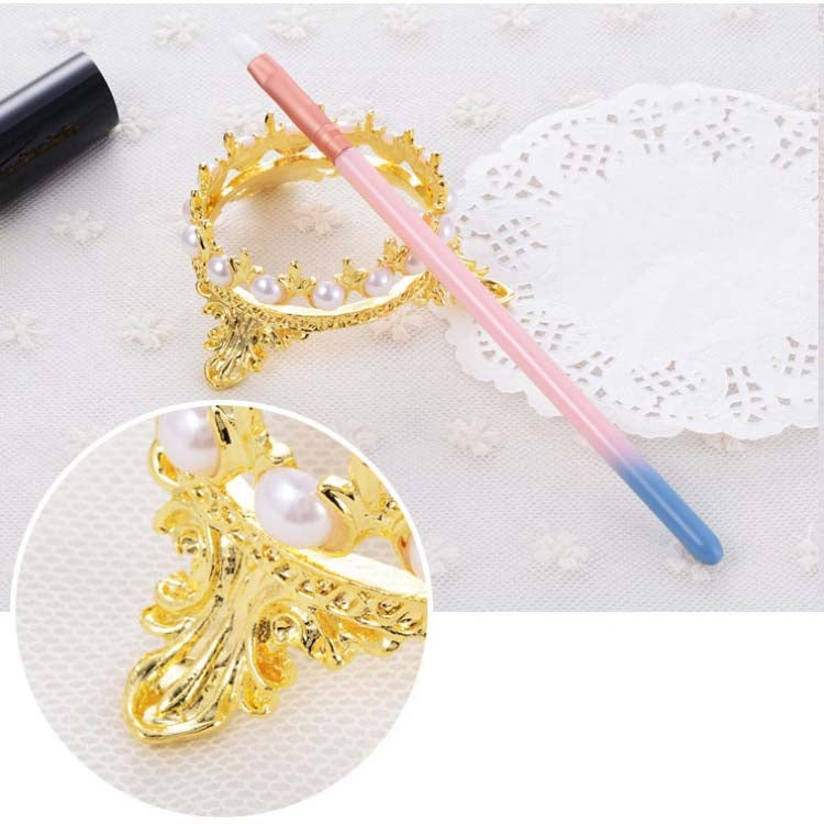 Portable Pearls Rack Crown Novelty Home Alloy Tools Stand Nail Art Brush Pen Holder(Vintage Gold) - Tools by PMC Jewellery | Online Shopping South Africa | PMC Jewellery