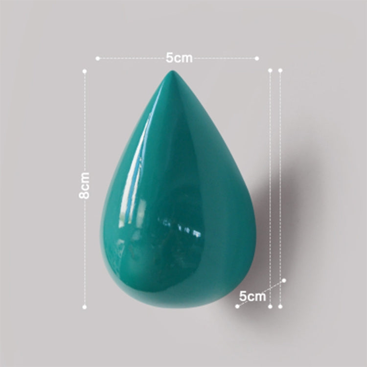 Creative Water Droplets Wall Hooks Home Decoration Resin Mural 3D Coat Hook Single Hooks Wall Hanger, Size:Small Size(Green) - Shelf & Hooks by PMC TechLife | Online Shopping South Africa | PMC TechLife | Buy Now Pay Later Mobicred
