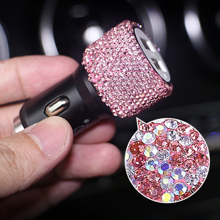 Diamond Car Dual USB Charge Mobile Phone Safety Hammer Charger(black) - free shipping - PMC TechLife - Order now!