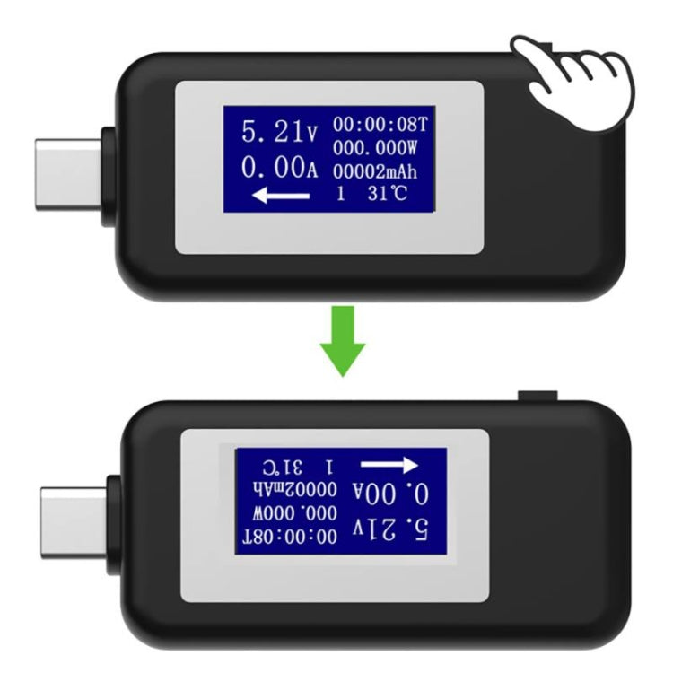 KEWEISI Multi-function Type-C / USB-C Tester Charger Detector Digital Voltmeter Ammeter Voltage Meters(Black) - Current & Voltage Tester by PMC Jewellery | Online Shopping South Africa | PMC Jewellery