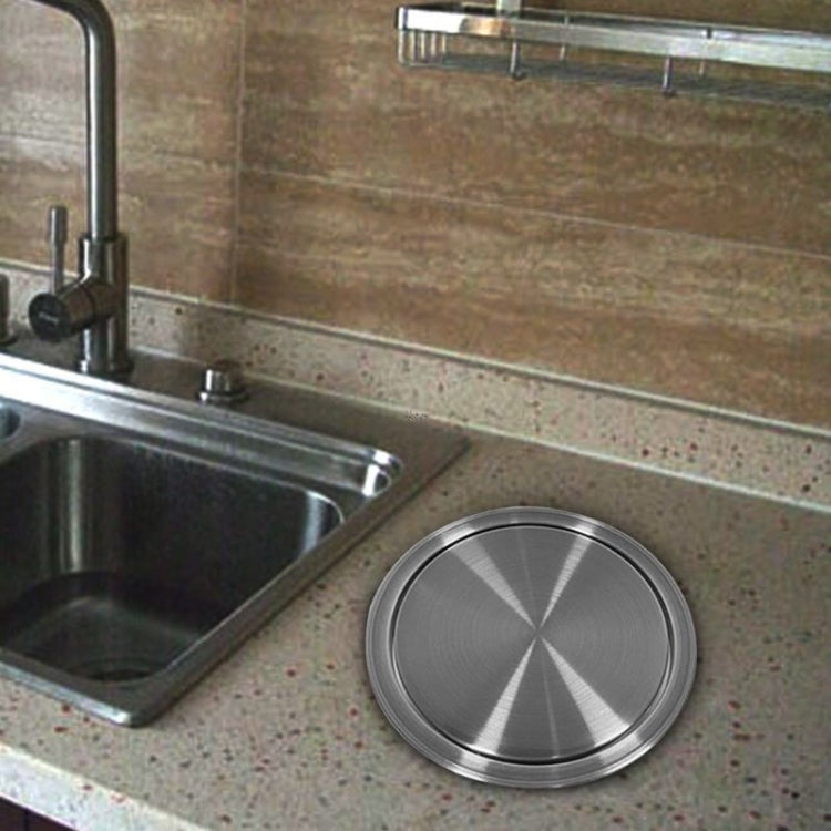 Embedded Type Stainless Steel Swing Cover Flip Kitchen Countertop Trash Can Lid  Cap, Size:Square 16.2x22.7cm(Silver) - Trash Bin & Bags by PMC TechLife | Online Shopping South Africa | PMC TechLife | Buy Now Pay Later Mobicred