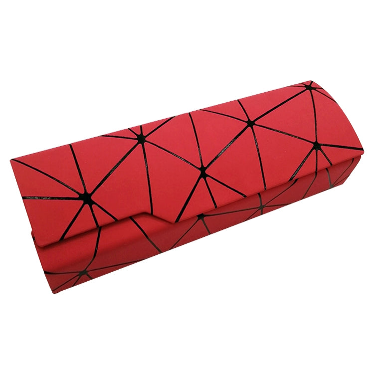 Lattice Pattern Portable Glasses Box(Red) - Eyeglass Storages by PMC Jewellery | Online Shopping South Africa | PMC Jewellery