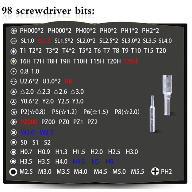 110 in 1 Magnetic Plum Screwdriver Mobile Phone Disassembly Repair Tool(Purple) - Screwdriver Set by PMC TechLife | Online Shopping South Africa | PMC TechLife
