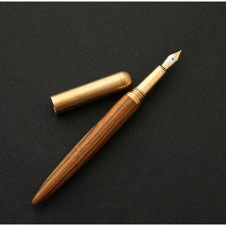 Luxury Wood Fountain Pen School Office Writing Ink Pen Stationery Gifts Supplies(Tiger wood) - Fountain Pens by PMC Jewellery | Online Shopping South Africa | PMC Jewellery