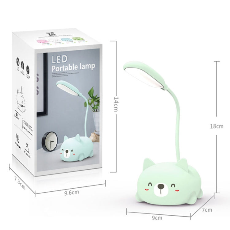 Cartoon Cat Design LED Eye Protection Reading Lamp USB Rechargeable Desk Lamp(White) -  by PMC TechLife | Online Shopping South Africa | PMC TechLife
