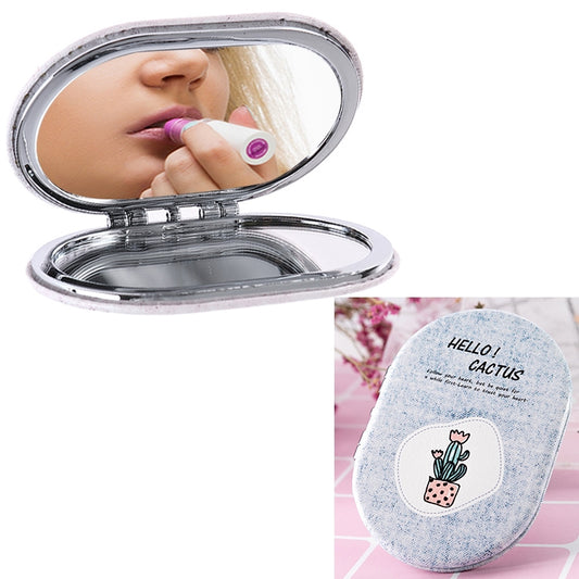 Portable Cosmetic Mirror Fresh Cactus Small Mirror(Pale Gray) - Mirror by PMC Jewellery | Online Shopping South Africa | PMC Jewellery