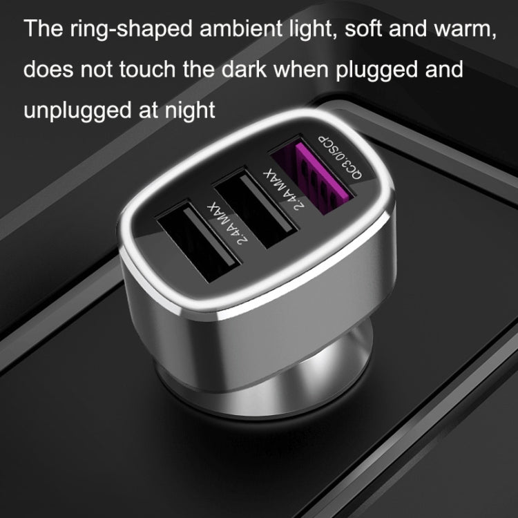 QIAKEY GT780 3 USB Ports Fast Charge Car Charger(Black) - free shipping - PMC TechLife - Order now!